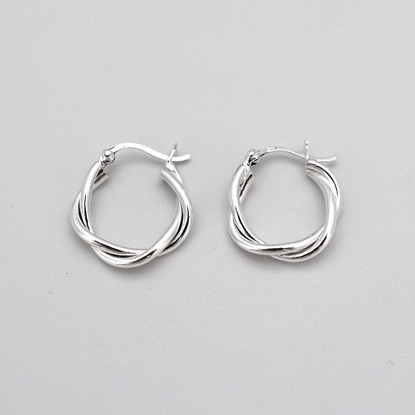 [Silver925] Bold twist ring earring