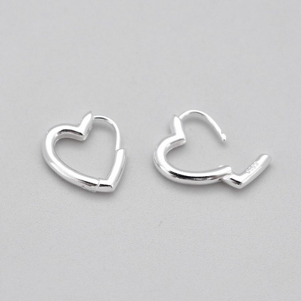[Silver925] Heart one touch earring