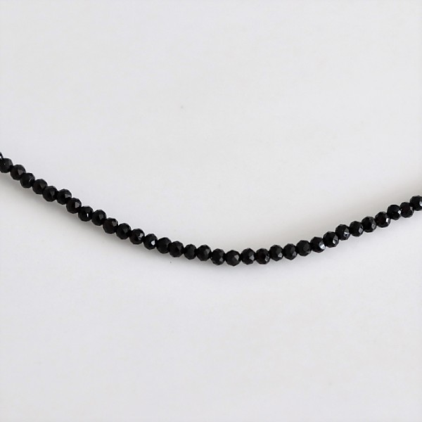 [Silver925] Black beads necklace