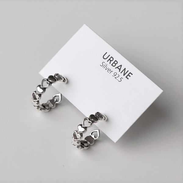 [Silver925] Antique heart ring earring