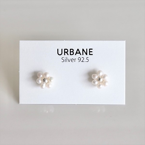 [Silver925] Mini pearl flower earring