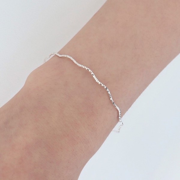 [Silver925] Cutting wave bracelet