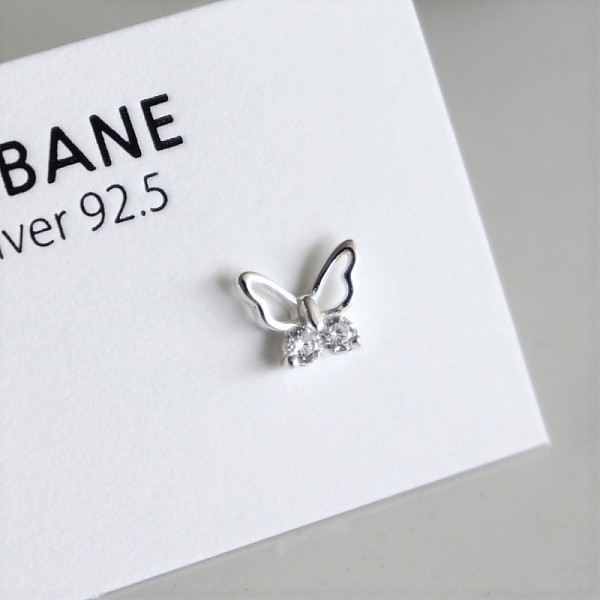 [Silver925] Cubic butterfly earring